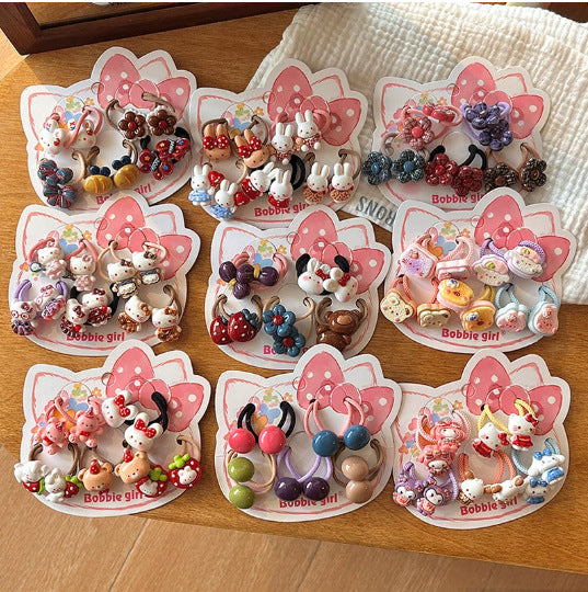 Wholesale Cartoon children' s hair ties hair clips