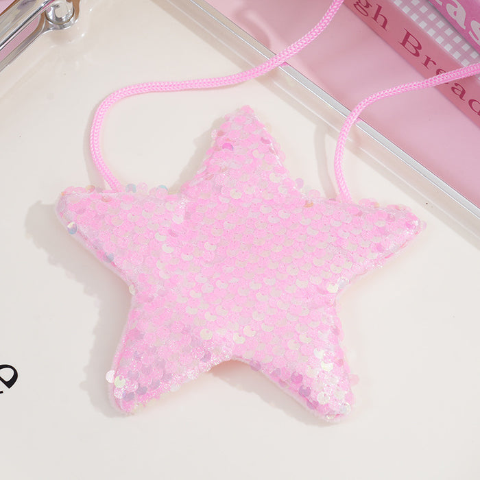Wholesale Chic Sequined Star Coin Purse Polyester Wallet for Kids Everyday Use Resale