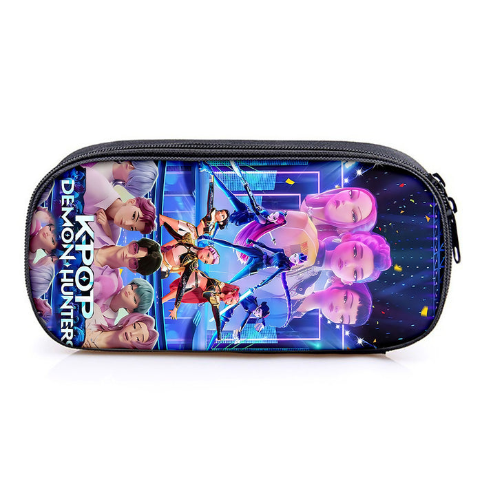 Wholesale K-POP Printed pencil case,  primary and secondary school stationery bag