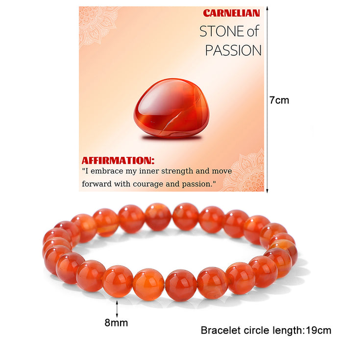 Wholesale 8mm stone bead bracelet with elastic cord a new design for couples