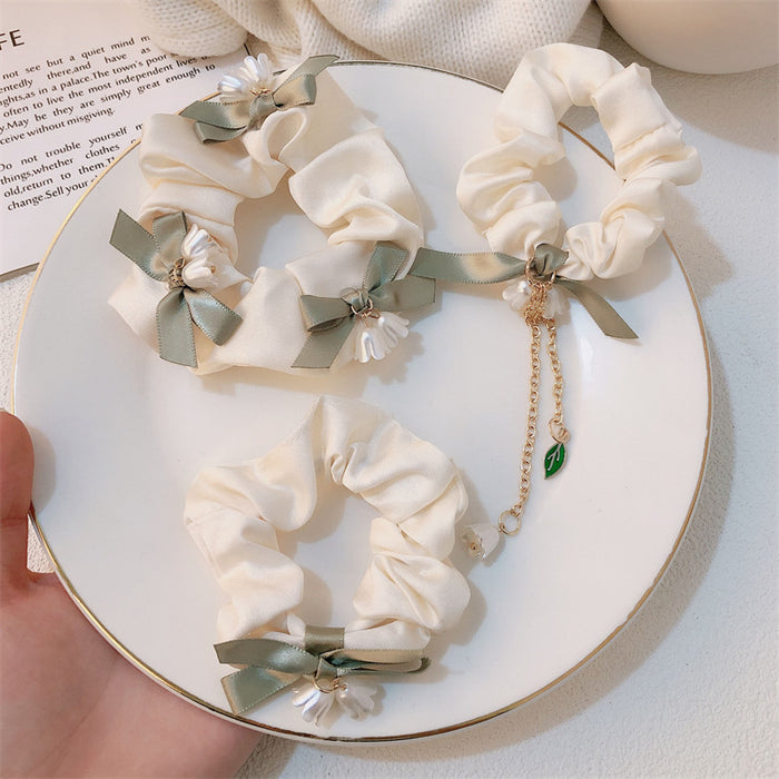 Wholesale Hair Ring Bow Hair Rope Hair Accessories High-grade Featured Hair Rope