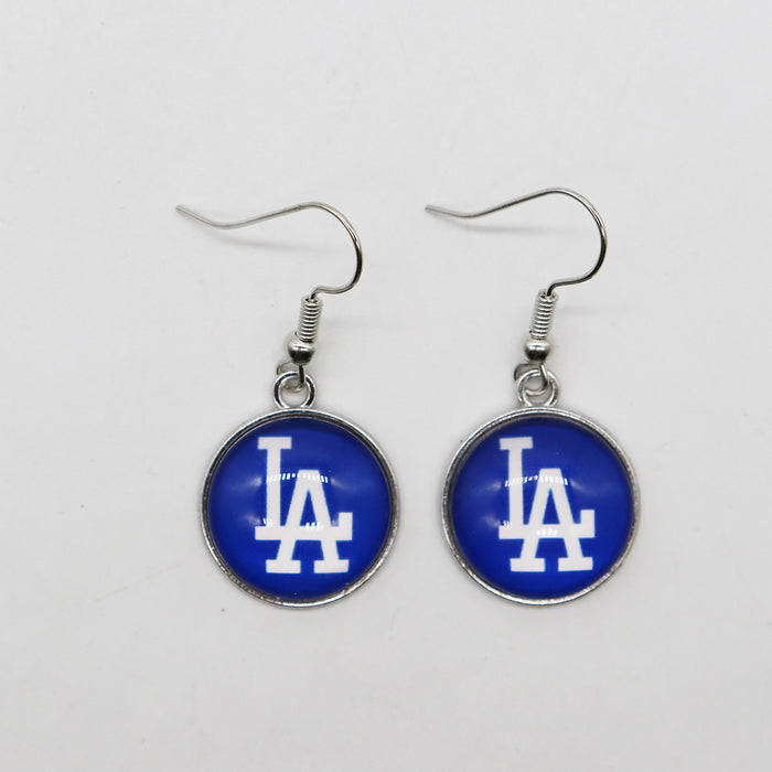 Wholesale Baseball Team Football Team Earrings Pendant Moonlight Gemstone Pendant Sports Earrings