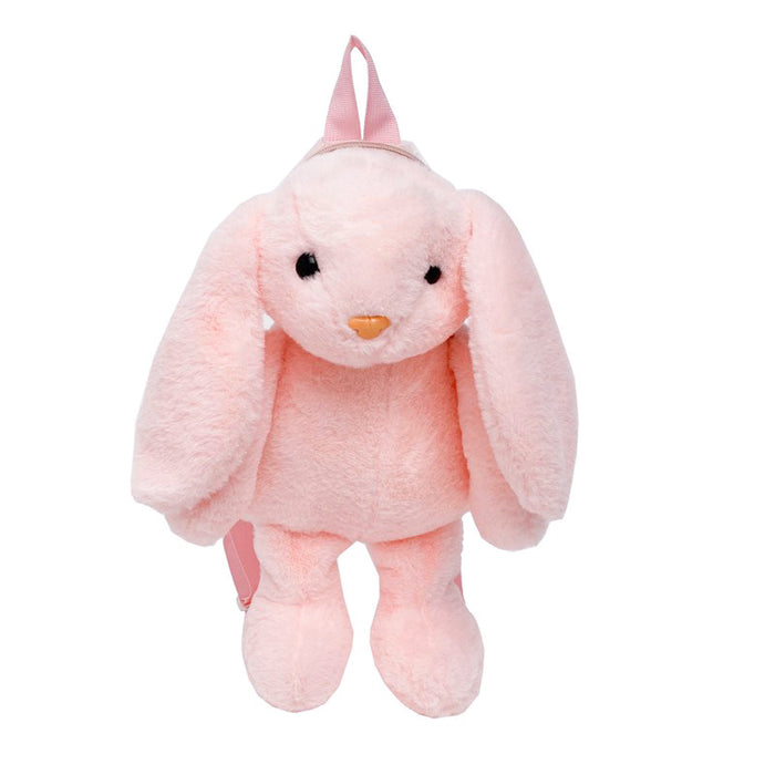 Wholesale Cartoon Cute Plush Bag Double Back Toy Rabbit Backpack Doll Bag