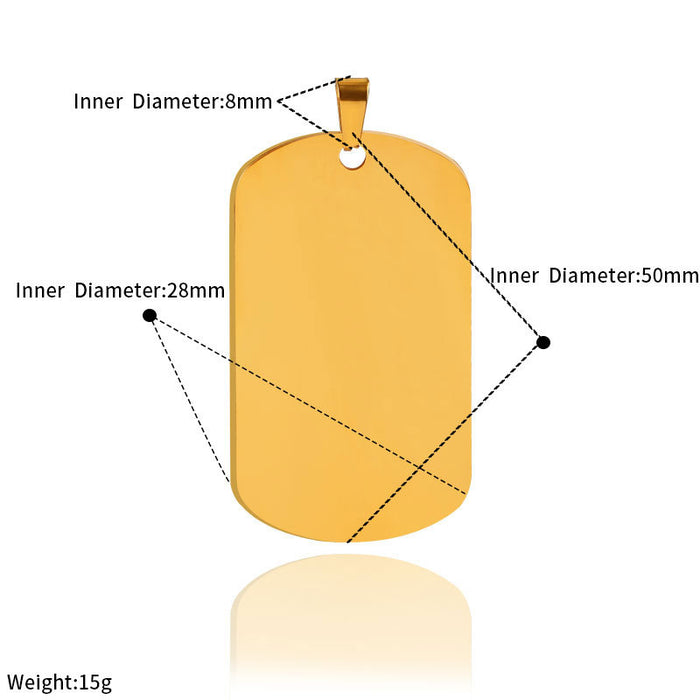 Wholesale Gold, silver, black hang tag carving stainless steel identity tag