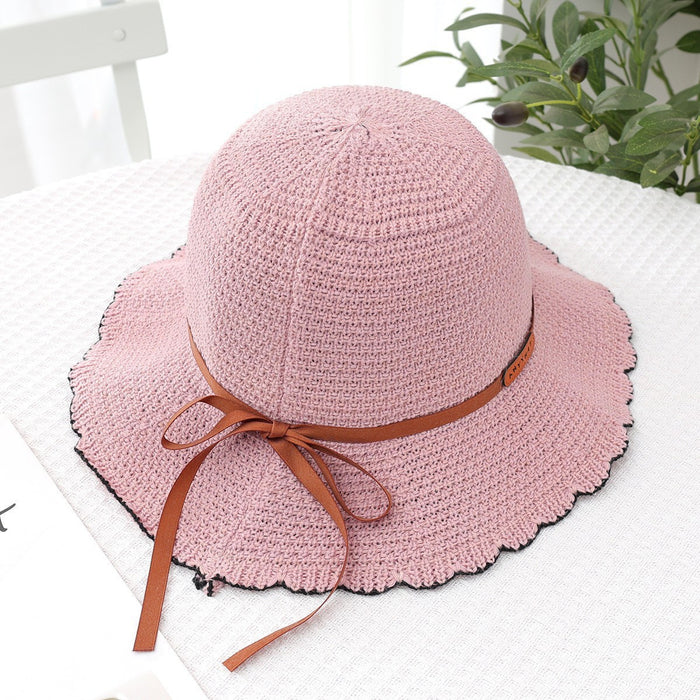 Wholesale Hat Women's Summer New Sunscreen Sun Hat Fisherman Hat Bow Sun Hat