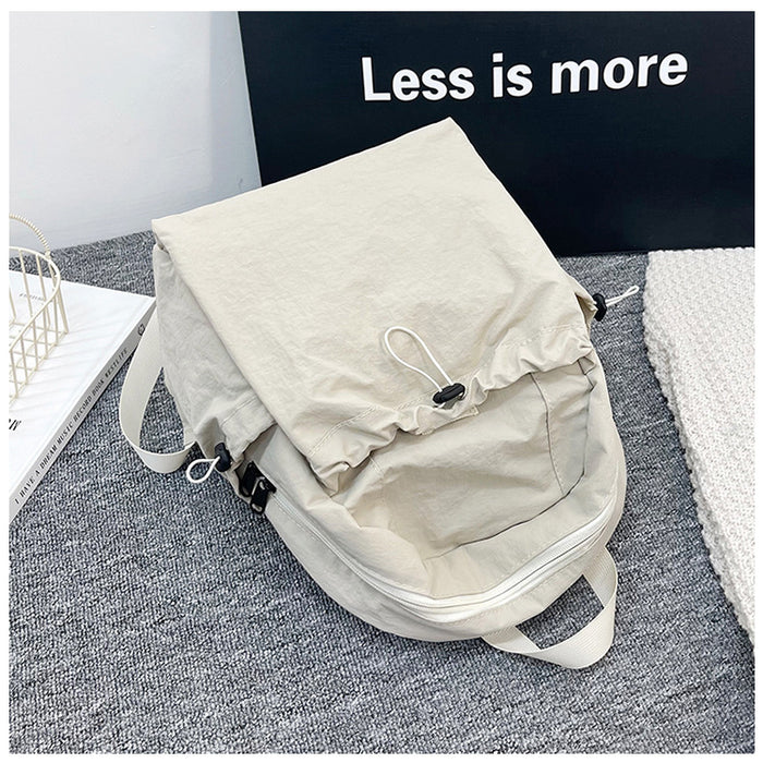 Wholesale Solid color nylon backpack, large capacity, lightweight, casual travel backpack