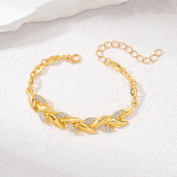 Wholesale Alloy Electroplated Star Rhinestone Bracelet and Necklace Set