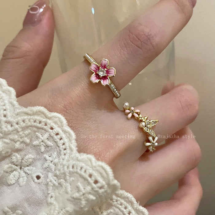 Wholesale Pearl Open Ring, New Fashionable Personalized Finger Ring, Light Luxury, Niche, High Sense Ring