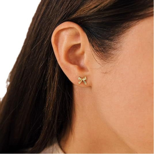 Wholesale Butterfly Knot Stud Earrings for Women Fashionable Material Plated Surface