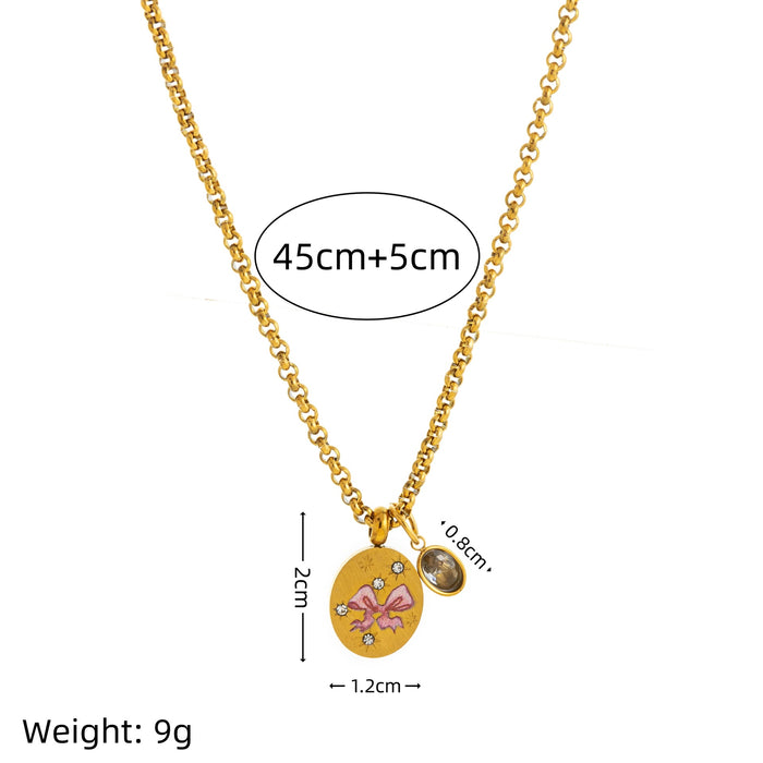 Wholesale Stainless steel pendant necklaces with various painted patterns.