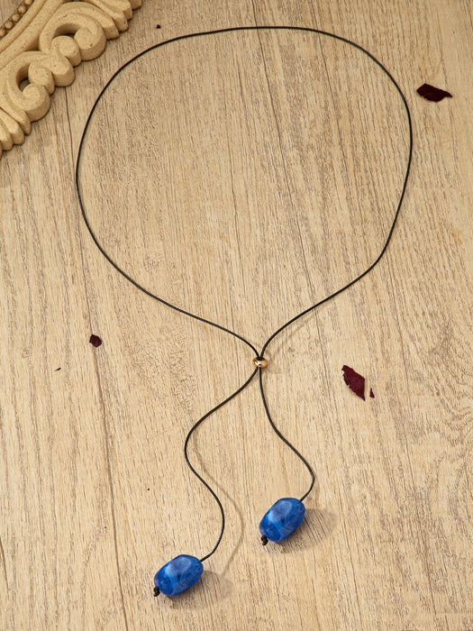 Wholesale Round bead long necklace pendant rope adjustable vintage neck strap