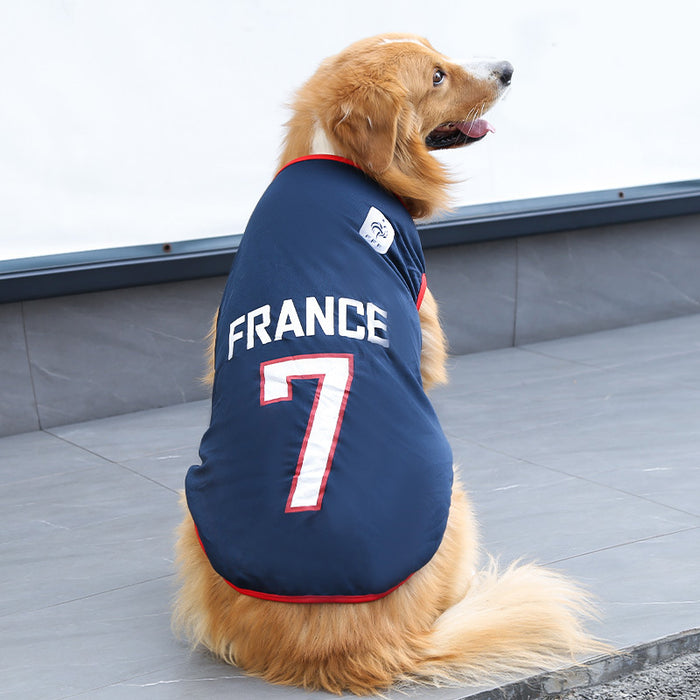 Wholesale World Cup Pet Soccer Jersey - Polyester Breathable Summer Jersey for Dogs and Cats