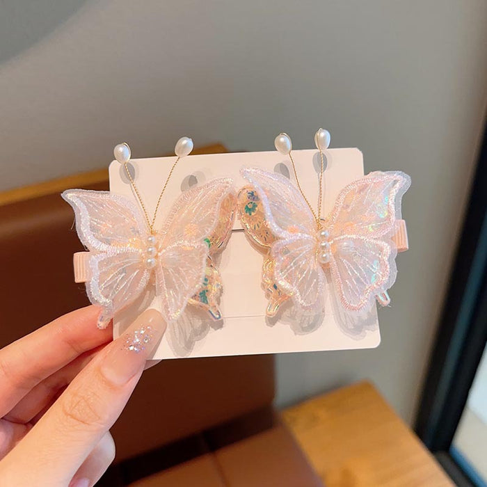 Wholesale Handmade Embroidered Butterfly Hair Clip Chic Fashion Accessory