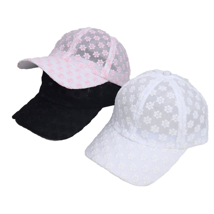 Wholesale Hat Versatile Baseball Hat Lace Breathable Duck Tongue Hat Sunshade Hat Travel Shopping