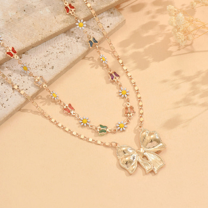 Wholesale Colorful butterfly  necklace