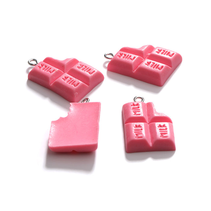 Wholesale Sweet Cartoon Chocolate Resin Pendant DIY Jewelry Accessory Gift