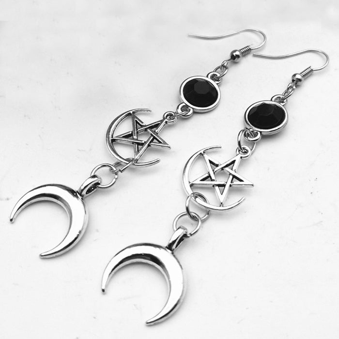 Wholesale Gothic Pentagram Sword Dagger Alloy Earrings JDC-ES-LCR002