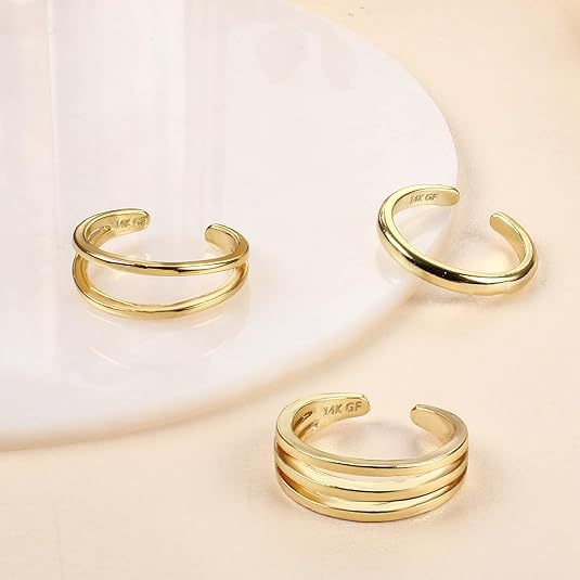 Wholesale Beach Jewelry Foot Ring Mini Small Size Ring Finger Gold Silver Foot Ring Set