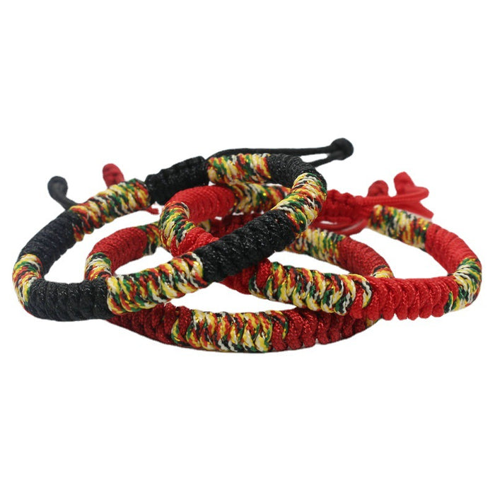 Wholesale Red Rope Bracelet Handmade Woven Diamond Knot Bracelet Dragon Boat Festival Colorful Rope Bracelet Adjustable