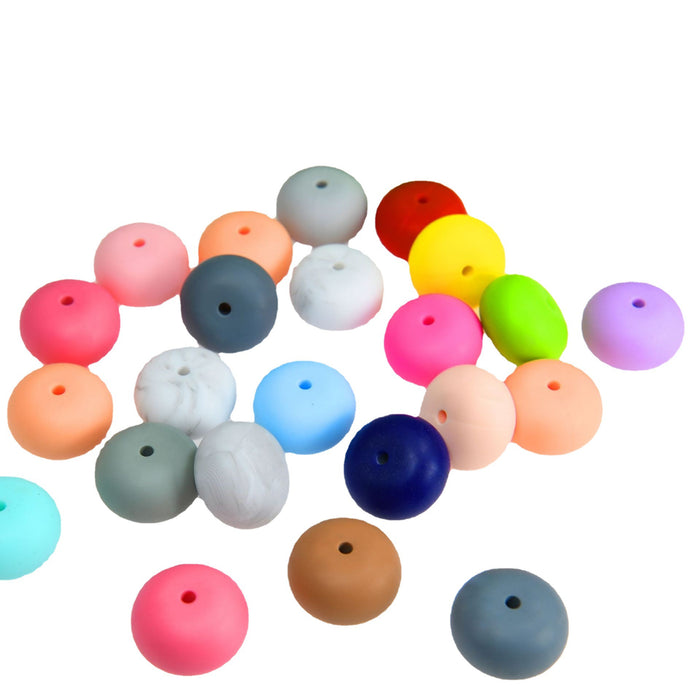 Wholesale 100PCS 12mm Abacus Silicone Beads JDC-BDS-YuanFa001