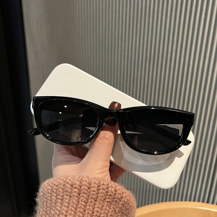 Wholesale Olive green cat eye sunglasses, female concave design, sunshade street photography sunglasses