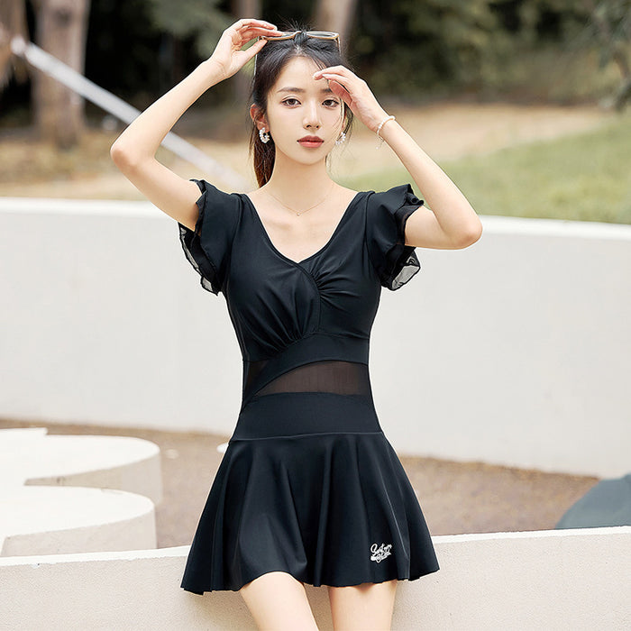 Wholesale New one-piece swimsuit with a high-end feel, specifically designed for hot spring swimming clothes and skirts