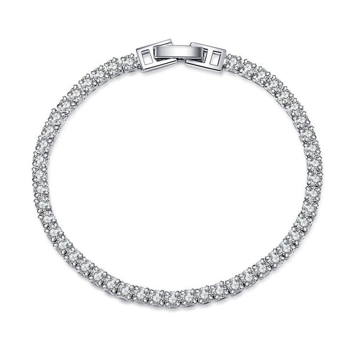 Wholesale Diamond-Set Contion Tennis Bracelet - Stylish Cubic Zirconia Cuff for Women - Boutique Resale