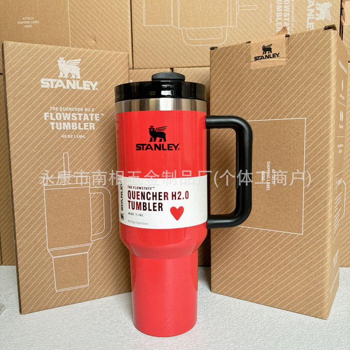 Wholesale 40oz giant straw cup,  car-friendly stainless steel large capacity ice bullies cup