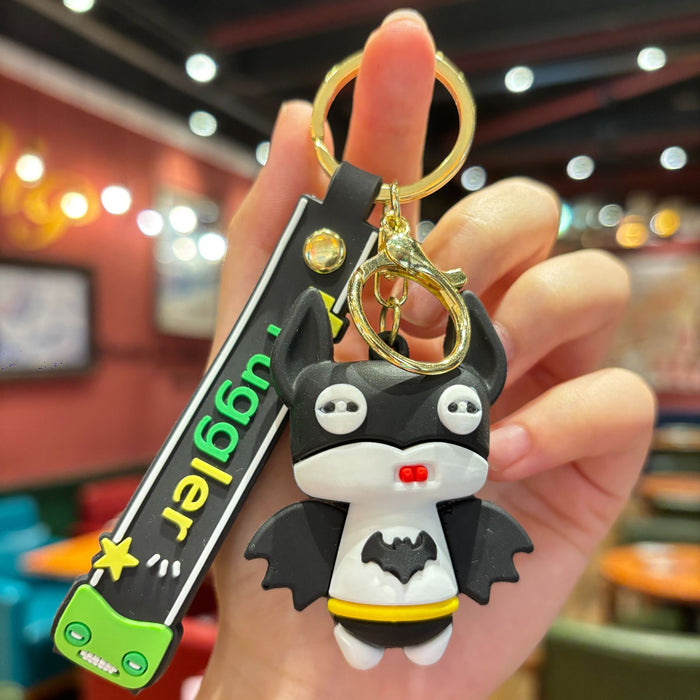 Wholesale Cartoon cute monster series girls cute keychain pendant funny doll keychain student doll small pendant