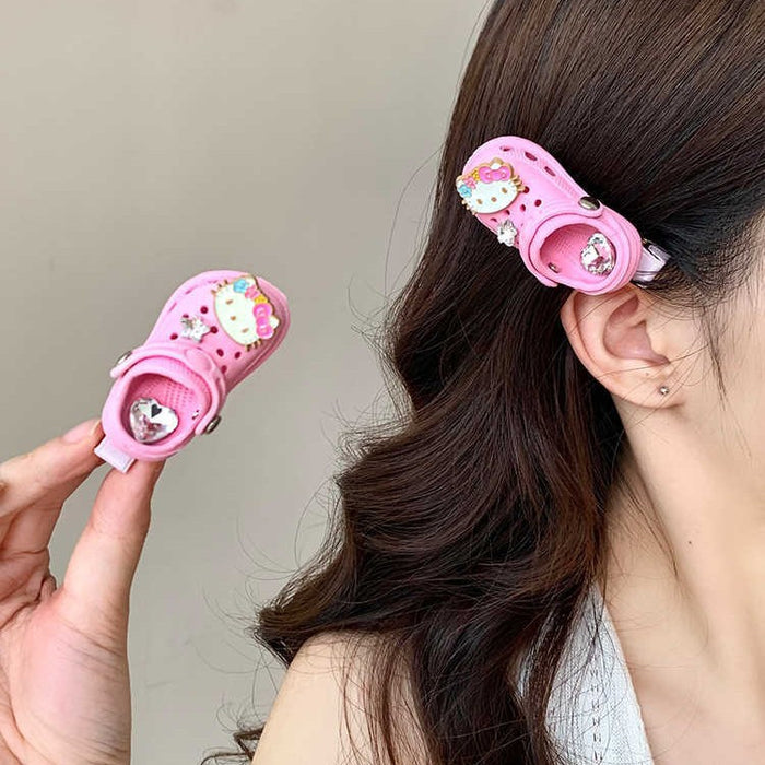 Wholesale Cartoon Cat Slippers with Diamonds, Hairpins, Versatile Hair Accessories