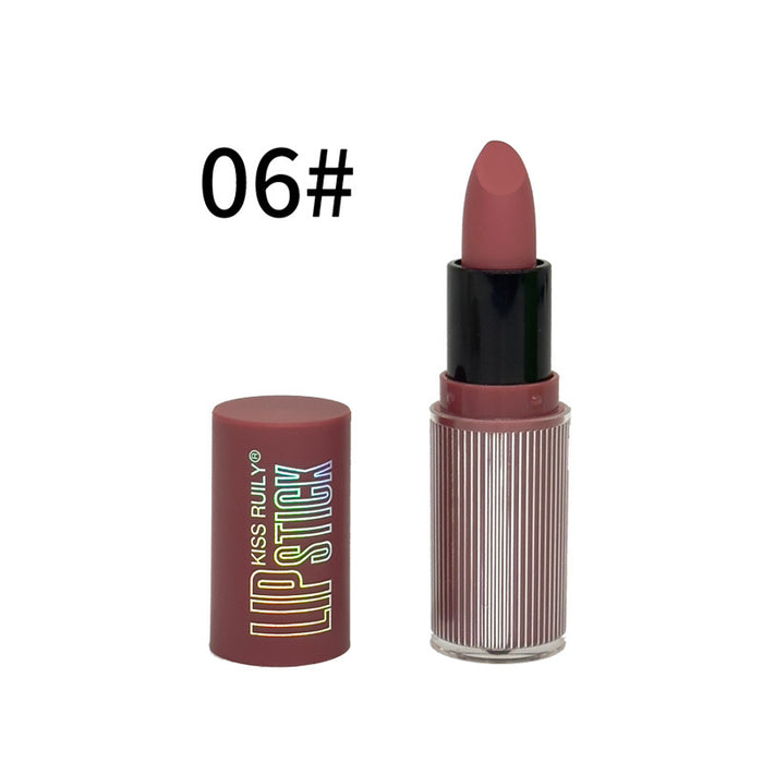 Wholesale 12 color lipstick, bare color, matte matte finish, lip gloss that does not fade, moisturizing lips