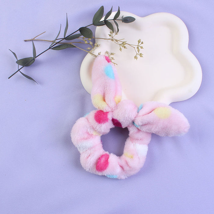 Wholesale Plush Children Cute Rabbit Ears Hair Scrunchies  JDC-HS-Heqin004