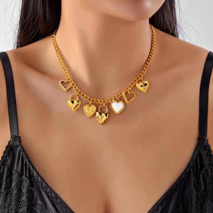 Wholesale Vintage Sacred Heart Pendant Necklace Jewelry