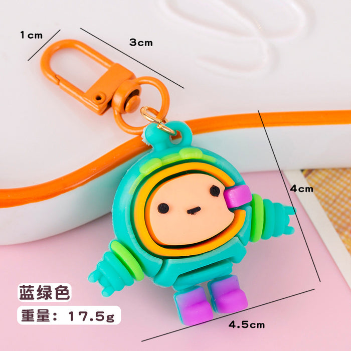 Wholesale Cartoon Doll Keychain Soft Glue Cute New Egg Key Ring Holiday Party Pendant Luggage Jewelry