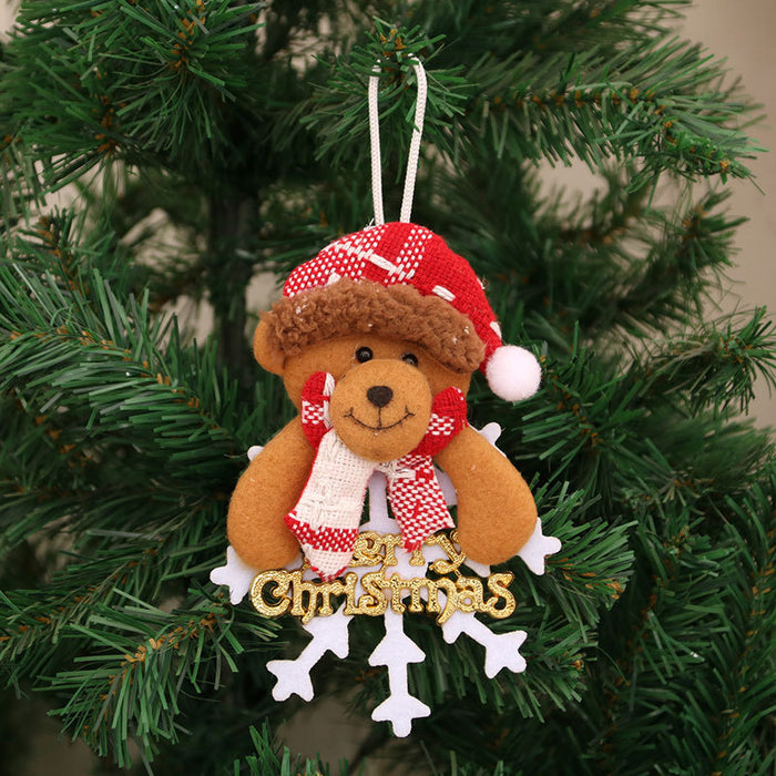 Wholesale Christmas Decoration Products Small Pendant for the Elderly Christmas Tree Accessories Fabric Small Pendant Gifts