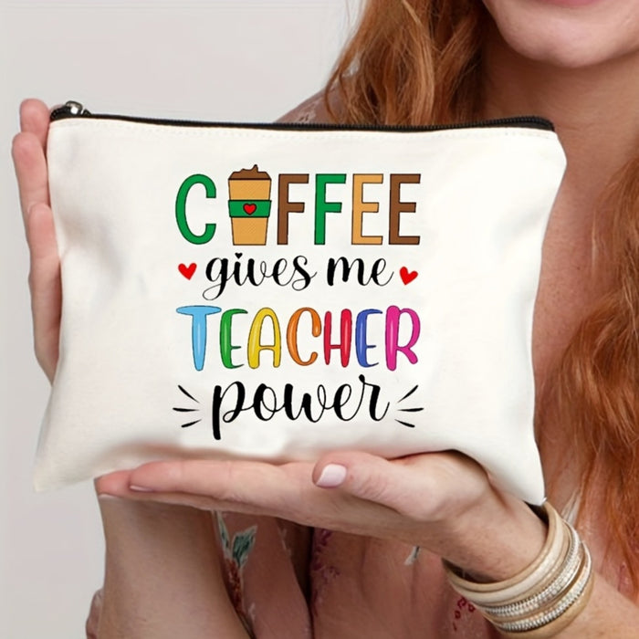 Wholesale Teacher' s printed canvas Makeup Bags