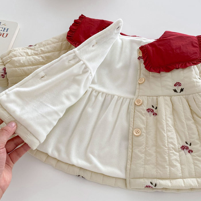 Wholesale Girls' cotton-padded jacket 0-5 years old winter baby girl thickened cotton-padded jacket