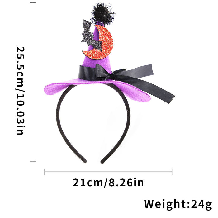 Wholesale Plastic Headband Pumpkin Witch Hat Hair Hoop For Party Celebrations