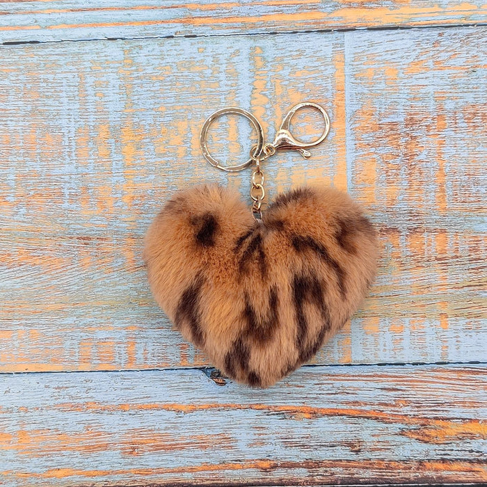 Wholesale Love Heart Plush Peach Heart Keychain Car Keychain Bag Plush Pendant