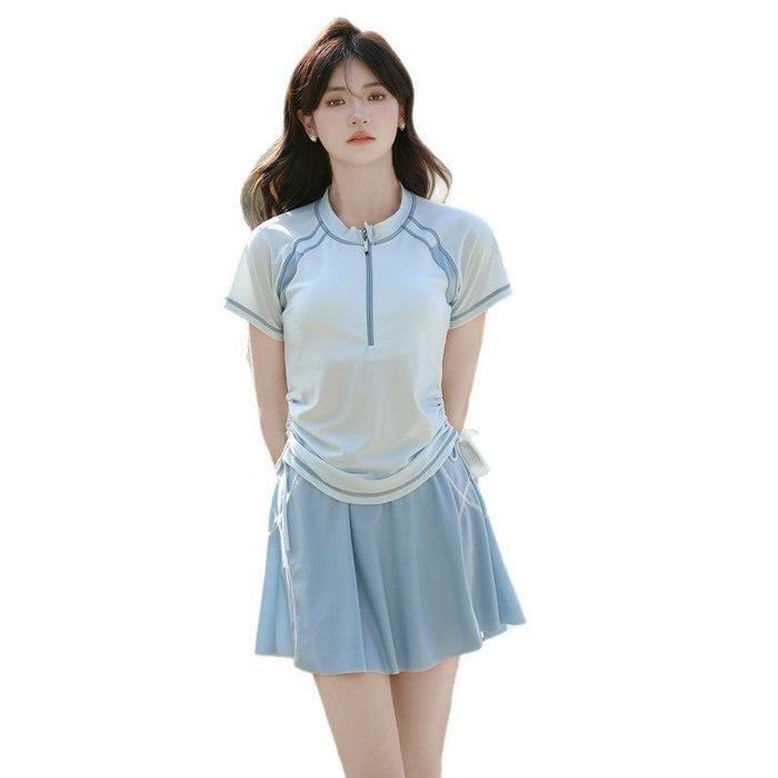 Wholesale Swimsuit one-piece skirt style swimming pool sports conservative swimsuit soaking hot spring swimsuit