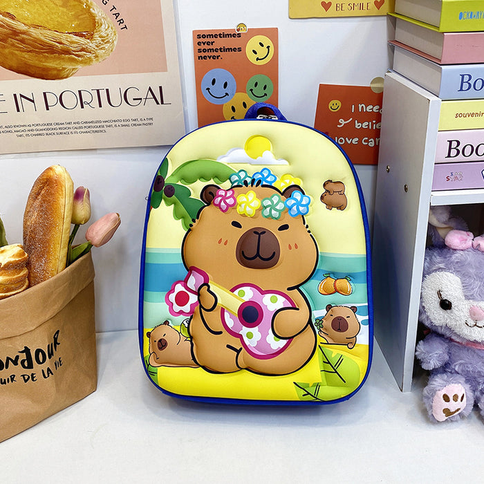 Wholesale New Groundhog Backpack Cute Kindergarten Backpack Boys and Girls Backpack Cute Cartoon Hard Shell