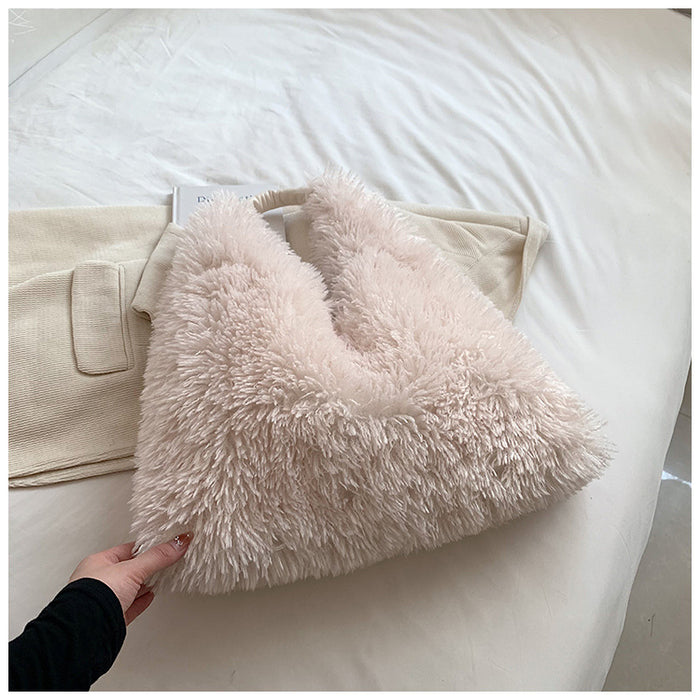 Wholesale Autumn and Winter Plush Large Capacity Bags JDC-SD-YiCai003