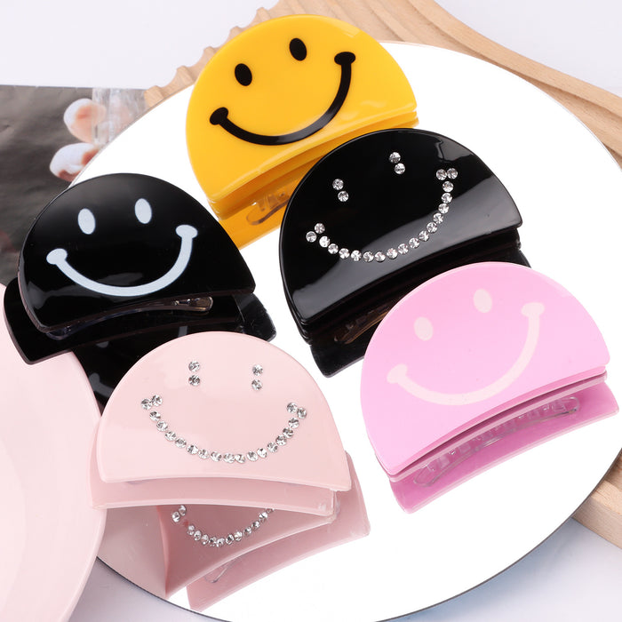 Wholesale Smiley Face Shape Acrylic Material Hairpin Back of Head