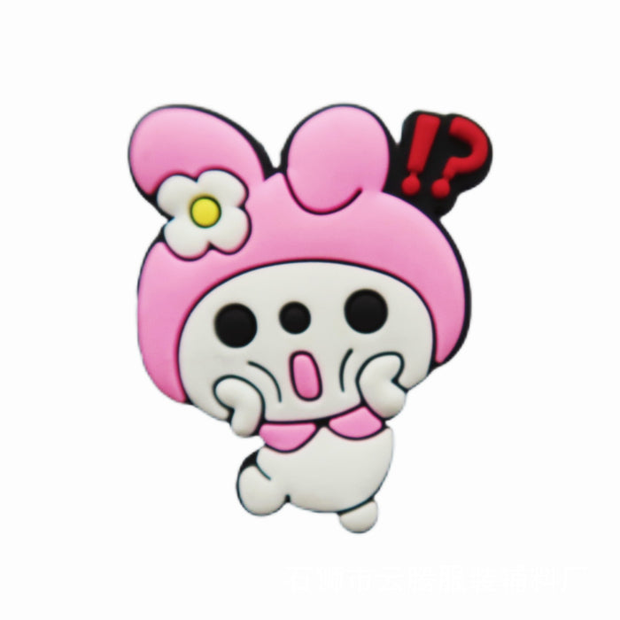 Wholesale 100 Pcs Shoe Flower Shoe Buckle Hole Shoe Accessories PVC Soft Glue Jewelry