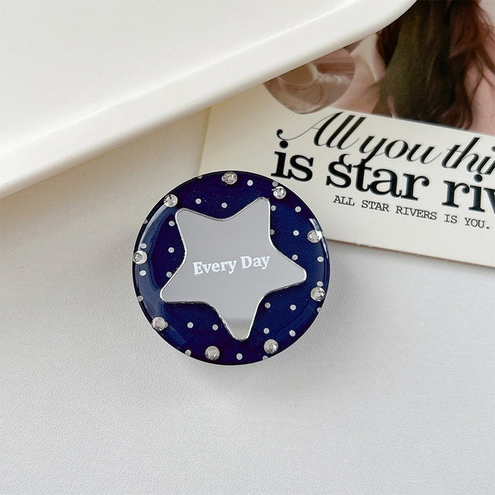 Wholesale Acrylic Rhinestone Star Mirror Phone Grip Stand