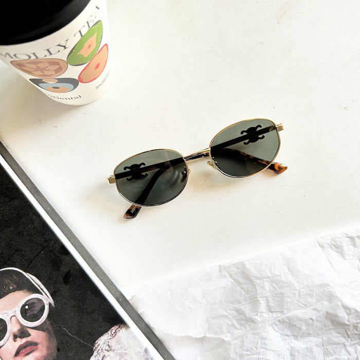 Wholesale Elliptical metal sunglasses, new retro sunglasses