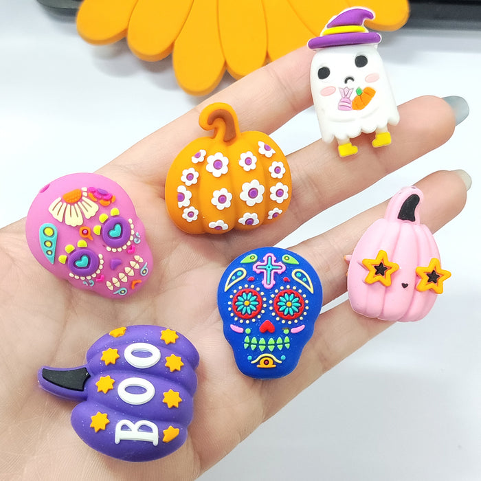 Wholesale 10pcs Food Grade  Silicone Bead Printing Silicone Beads Beaded Pen Silicone Bead Accessories