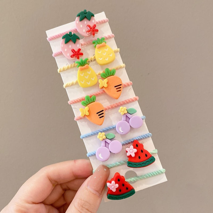 Wholesale Cute Cartoon Hair Ties for Kids Soft Elastic Everyday Styling Baby Hair Accessory