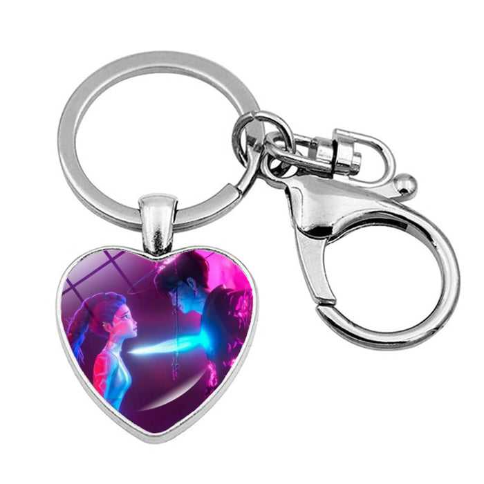 Wholesale Cartoon Heart Pendant Keychain Charm