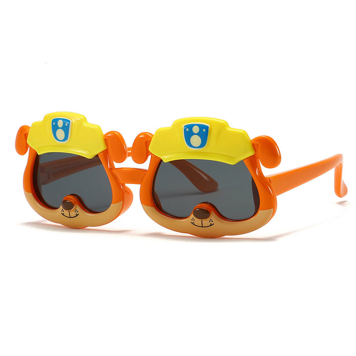 Wholesale Cartoon shaped children's polarized sunglasses, outdoor UV resistant sunshade glasses, silicone glasses